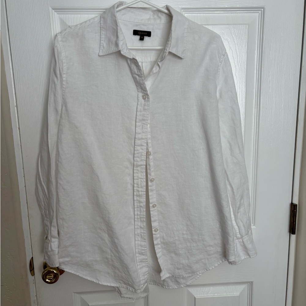 Quince White Button-Up Shirt